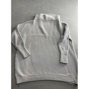 Free People Grey Ribbed Turtleneck Oversized Sweater Tunic Size XS